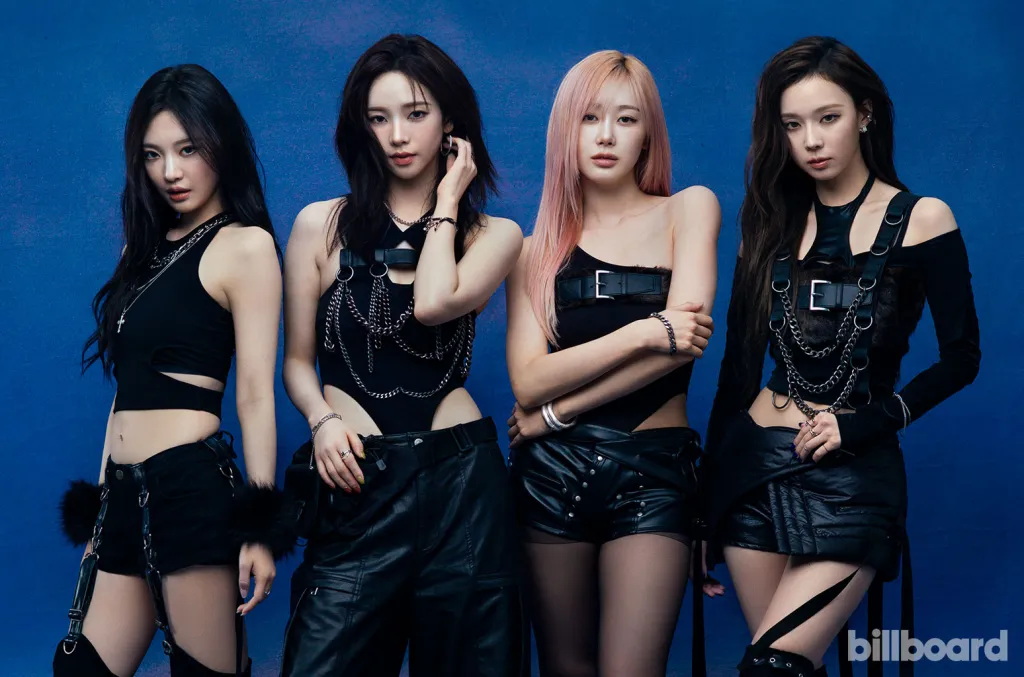 aespa, SM Entertainment’s 4th‑generation K‑pop girl group, posing for an official promotional image.